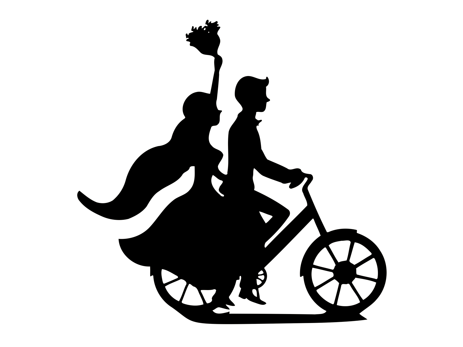 Cake topper Miri pe bicicleta