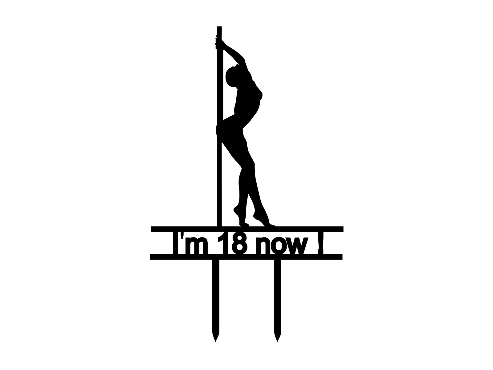 Cake topper I'm AGE now