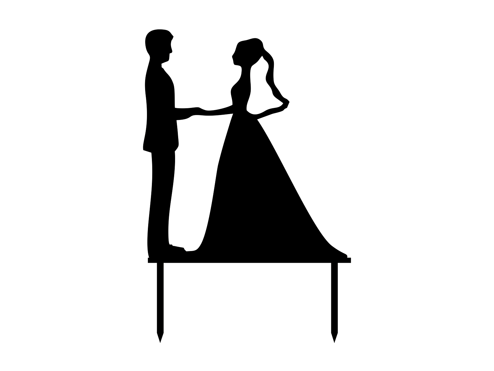 Ckt062 Cake topper Groom and Bride Holding Both Hands and Looking at each other Cake topper Groom and Bride Holding Both Hands and Looking at Each Other