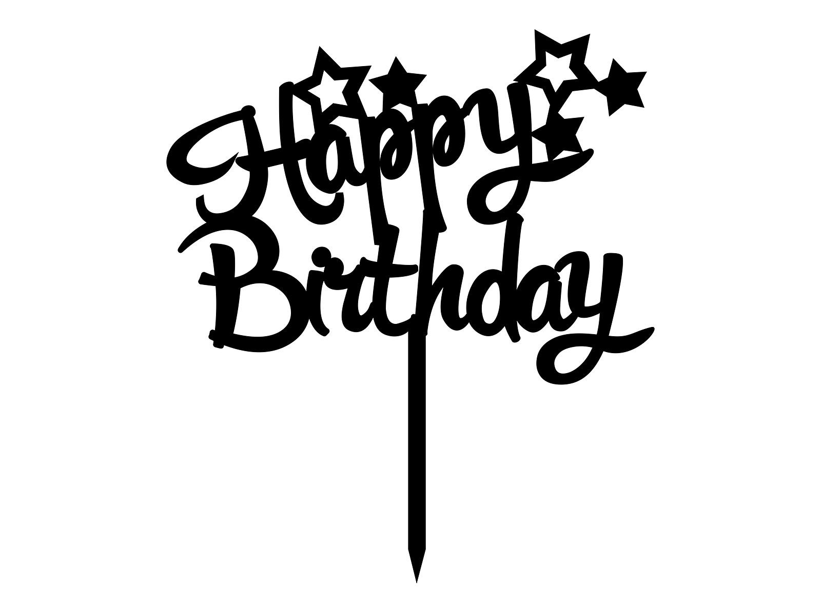Cake Topper Happy Birthday 4