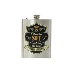 Pls004 Plosca personalizata cel mai bun sot din lume editie limitata Plosca personalizata Cel mai bun sot Ploscutele de buzunar personalizate sunt un cadou unic pentru pasionatii de esente tari si nu numai. Stim cat de greu este sa gasesti un cadou ideal barbatesc, de aceea am lansat sticlele de buzunar personalizate, acestea pot fi folosite oricand, atat iarna cat si in orice alt anotimp. Aceasta este un cadou ideal pentru pasionații de băuturi tari, pentru petreceri aniversare, petreceri de majorat si pentru oricare alta ocazie.