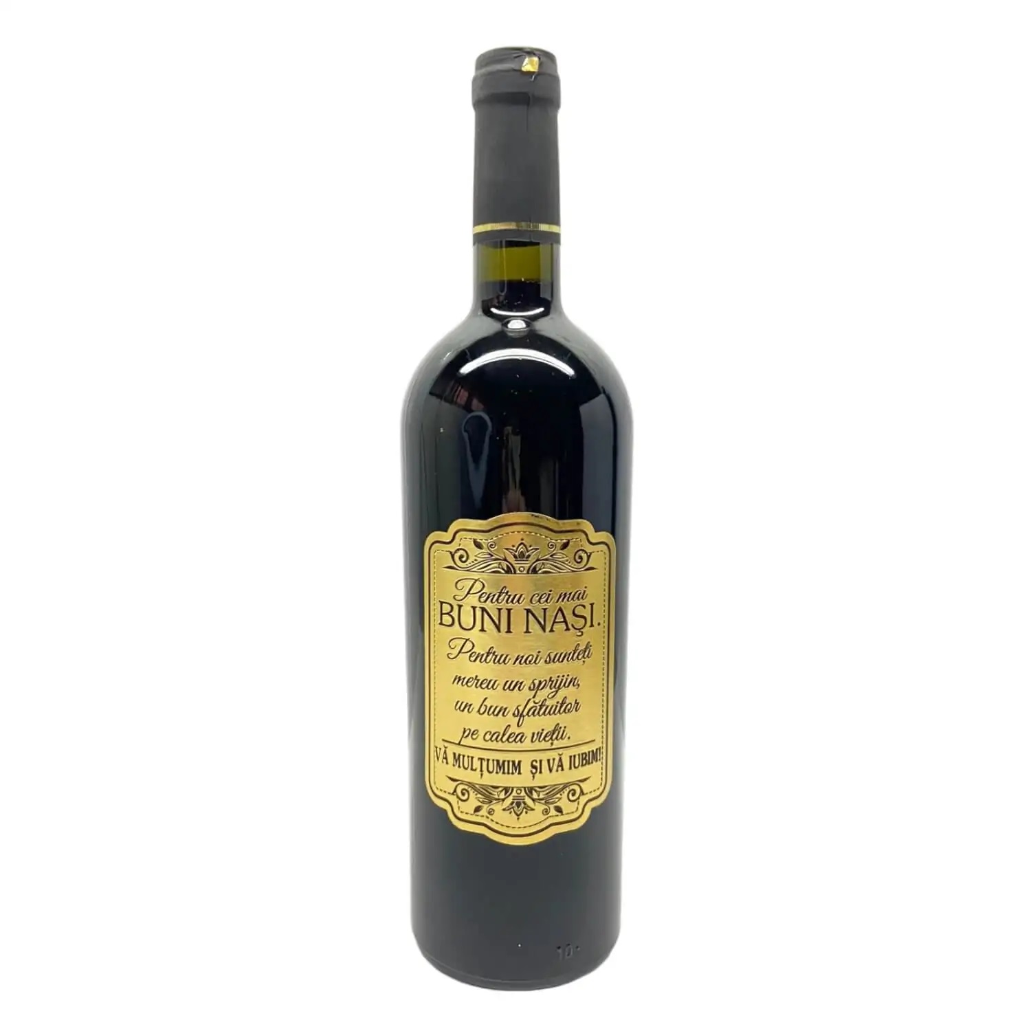 Vin personalizat pentru cei mai buni nasi sticla vin personalizata cu mesaj sau poza cadouri personalizate unicate vinuri personalizate