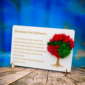 Tablouri lemn cu licheni doamna invatatoare cadouri cadre didactice cadouri invatatoare