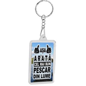 Breloc personalizat asa arata cel mai bun pescar din lume cadouri pentru pescari si pescuit