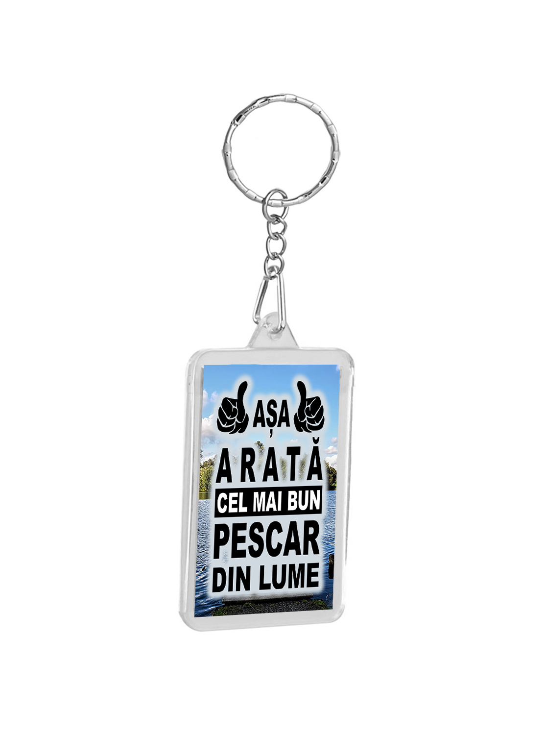 Breloc personalizat asa arata cel mai bun pescar din lume cadouri pentru pescari si pescuit