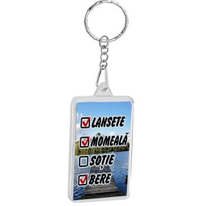 Breloc personalizat lansete,momeala,sotie,bere , cadouri pentru pescari si pescuit