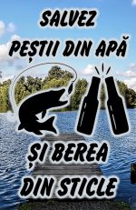 brl022 Breloc plastic salvez pestii din apa si berea din sticle Breloc personalizat salvez pestii din apa si berea din sticle , cadouri pentru pescari si pescuit