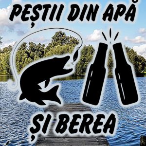 Breloc personalizat salvez pestii din apa si berea din sticle , cadouri pentru pescari si pescuit