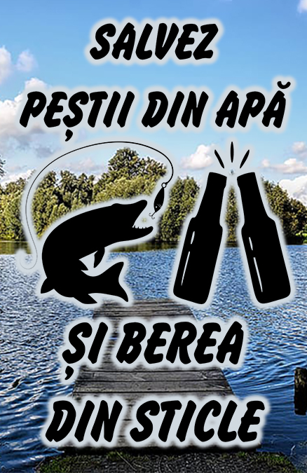 brl022 Breloc plastic salvez pestii din apa si berea din sticle Breloc personalizat salvez pestii din apa si berea din sticle , cadouri pentru pescari si pescuit